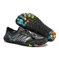 Dark gray water shoes with quick-lace system and multi-color anti-slip rubber sole - 38 / Style 1988 / Black