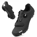 Schwarze Profi Mountainbike Radschuhe mit Drehverschluss und SPD Klicksystem Sohle - 38 / MTB-Klicksystem / Schwarz