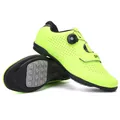 Neon green cycling shoes with rotary lace system and breathable perforated upper - 38 / Flat Sole Style (Non-Cleated) / Fluorescent Green