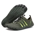 Chaussures d'eau vert armée avec mesh respirant et semelle antidérapante à cinq orteils - 38 / Vert Armée (A092)
