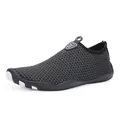 Zapatos de agua de secado rápido con malla de nido de abeja y suela de goma antideslizante - 35 / Negro Plata