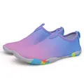 Pink and blue gradient water shoes with non-slip camouflage rubber sole for outdoor beach - EU 35 / Rose Purple