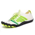 White and lime green barefoot water shoe with mesh upper and quick-lace system - EU 35 / White