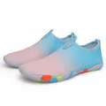 Blue and pink gradient water shoes with colorful non-slip rubber outsoles for outdoors - EU 35 / Light Pink