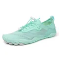 Mint green breathable water shoes with quick-lace system and durable rubber sole - 35 / Mint Green