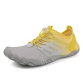 Zapatos de agua de secado rápido degradado gris y amarillo con suela antideslizante - 36 / Gris Amarillo