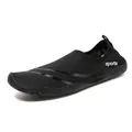 Chaussures aquatiques noires à séchage rapide antidérapantes avec semelle en caoutchouc souple - 38 / Noir (Style 518)