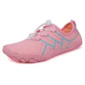 Pink quick-dry water shoes with breathable mesh and anti-slip rubber toe protection - EU 35 / Pink