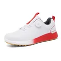 Witte en rode lichte golfschoenen met draaisluiting en antislip rubberen zool - EU 37 / Wit Rood