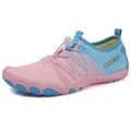 Outdoor water shoes with pink and blue gradient breathable fabric and rubber sole - 38 / A319 Style (A319) / Pink