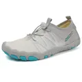 Outdoor quick-dry water shoes in grey and white with breathable mesh and anti-slip sole - 38 / A319 Style (A319) / Gray