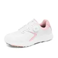 Chaussures de golf légères blanc et rose avec système de laçage rotatif automatique - EU 35 / Blanc Rose