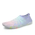Schnelltrocknende Wasserschuhe mit Farbverlauf in Rosa und Grün sowie rutschfester Sohle - 38 / Rosa Mond (Stil 168)
