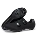 All-black road cycling shoes with dual rotary dials and high-strength composite soles - 36 / Road Bike Lock Sole / Black