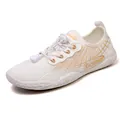 White and orange breathable mesh water sports shoe with quick-lace toggle system - EU 35 / Apricot