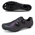 Gradient cycling shoes for road biking with dual dial closure and breathable synthetic upper - 36 / MTB Lock Sole / Iridescent Gradient