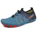 Blue quick-dry water shoes for men and women featuring elastic drawstrings and sport print - 38 / A319 Style (A319) / Blue