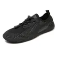 All-black breathable water shoes with quick-lace system and non-slip rubber sole - EU 35 / Black