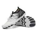 Black and grey gradient barefoot water shoes with sport d logo and rubber grip sole - 38 / A319 Style / Black and White