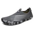 Dark grey quick-dry water shoes with breathable mesh and camo rubber sole for outdoors - EU 36 / Dark Gray