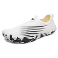 Lightweight black and white water shoes with marble sole and breathable mesh - EU 36 / White Black