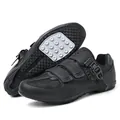 Professionelle schwarze Radschuhe mit Drehverschluss und atmungsaktivem Mesh-Gewebe - 36 / Gummi / Schwarz
