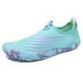 Light blue amphibious water shoes with purple stripes and non-slip camouflage sole - EU 36 / Moon Blue