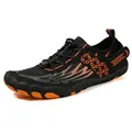 Men's outdoor water shoes in black and orange with quick-lace system and non-slip sole - 36 / A320 Style / Black Orange