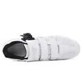 Weiße Rennradschuhe mit atmungsaktivem Mesh, 3-fach Verschluss und Ratschenschnalle - 38 / Gummi / Schwarz und Weiß