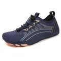 Dark blue amphibious wading shoes with non-slip rubber soles and quick-lace system - EU 35 / Dark Blue