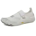 White minimalist five-finger water sports shoes with breathable mesh and Velcro strap - 36 / White