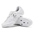 Professional white cycling shoes with single BOA-style dial and breathable laser-cut holes - 36 / Road Cleat Style (2518) / Pure White