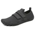 Zapatillas de cinco dedos gris oscuro transpirables con velcro para fitness y senderismo - 39 / Gris oscuro