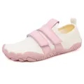 Zapatos de agua transpirables de cinco dedos rosa y blanco con tiras de velcro - 35 / Rosa Blanco