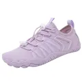 Lavender purple breathable aqua shoes with quick-lace system and non-slip rubber sole - EU 35 / Light Purple