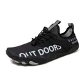 Scarpe acquatiche nere traspiranti con logo OUT DOORS e suola in gomma antiscivolo - 35 / Nero