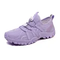 Calzado de agua lila con parte superior de malla transpirable y cordones elásticos - 35 / Y818 Violeta Claro