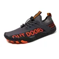 Scarpe da scoglio grigio scuro con suola antiscivolo e scritta Out Doors arancione - 35 / Grigio