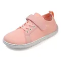 Pink wide-toe barefoot sneakers for kids with breathable mesh and velcro straps - EU 25 / Pink Orange (A006)