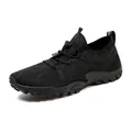 Zapatos de agua negros transpirables con cordones elásticos y suela de gran agarre - 35 / Negro