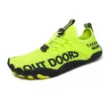 Scarpe acquatiche verde neon ad asciugatura rapida con suola in gomma antiscivolo e mesh - 35 / Verde