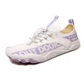 Scarpe acquatiche traspiranti bianche e viola con sistema di allacciatura rapida e suola - 35 / Stile Sportivo (K057) / Bianco Viola