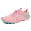 Pink quick-dry water shoes for women with breathable mesh and anti-slip rubber sole - EU 38 / Pale Blue
