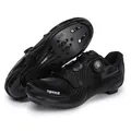 Professional black road cycling shoes with speed print and rotary buckle closure system - 36 / Road Bike Cleat Style (2518) / Black