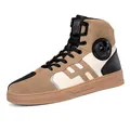 Waterproof khaki motorcycle riding boots with ankle protection and anti-slip rubber soles - Khaki / EU 37