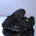 All black professional cycling shoes with rotary buckle and speed logo for road biking - MTB Cleat Style (2518) / Black / 36
