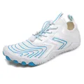 Scarpe da scoglio bianche e blu ad asciugatura rapida con rete e suole antiscivolo - 36 / Bianco