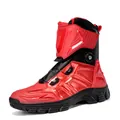 Botas impermeables de moto en rojo y negro con armadura protectora y sistema de cierre - EU 37 / Rojo