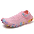 Scarpe acquatiche rosa in maglia per bambini con suole in gomma antiscivolo multicolore - 36 / Rosa