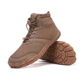 Brown winter snow boots with warm fleece lining and non-slip rubber grip sole - EU 36 / Khaki